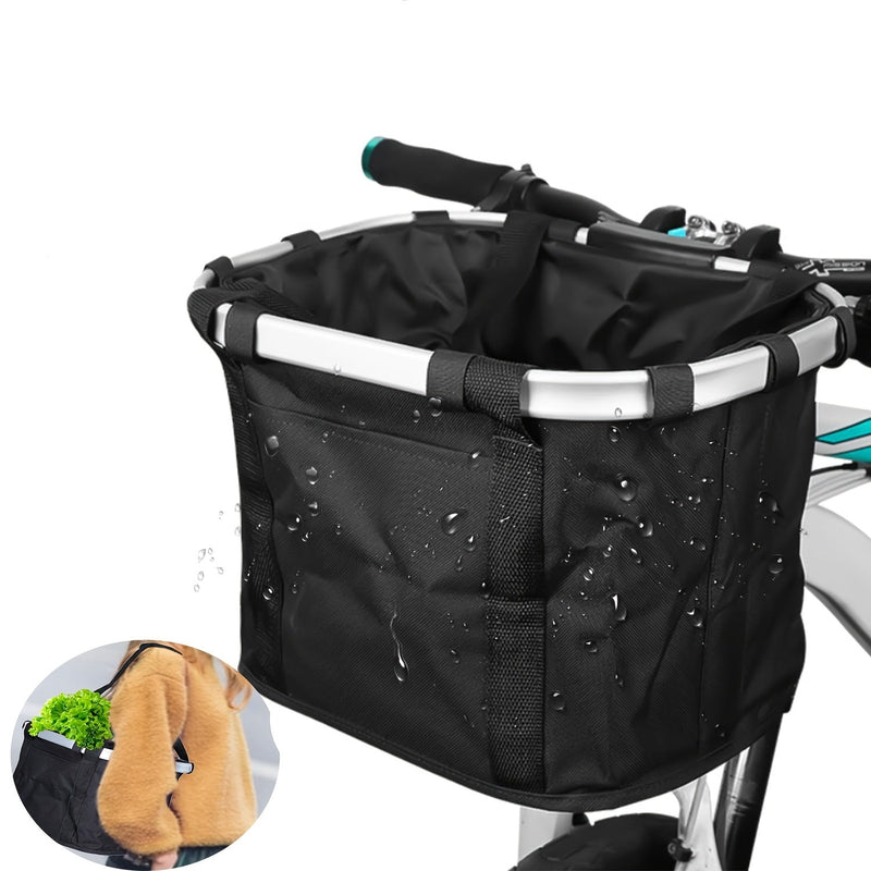 Foldable Bicycle Basket – High Capacity and Sturdy Load Capacity for Bikes and Pets