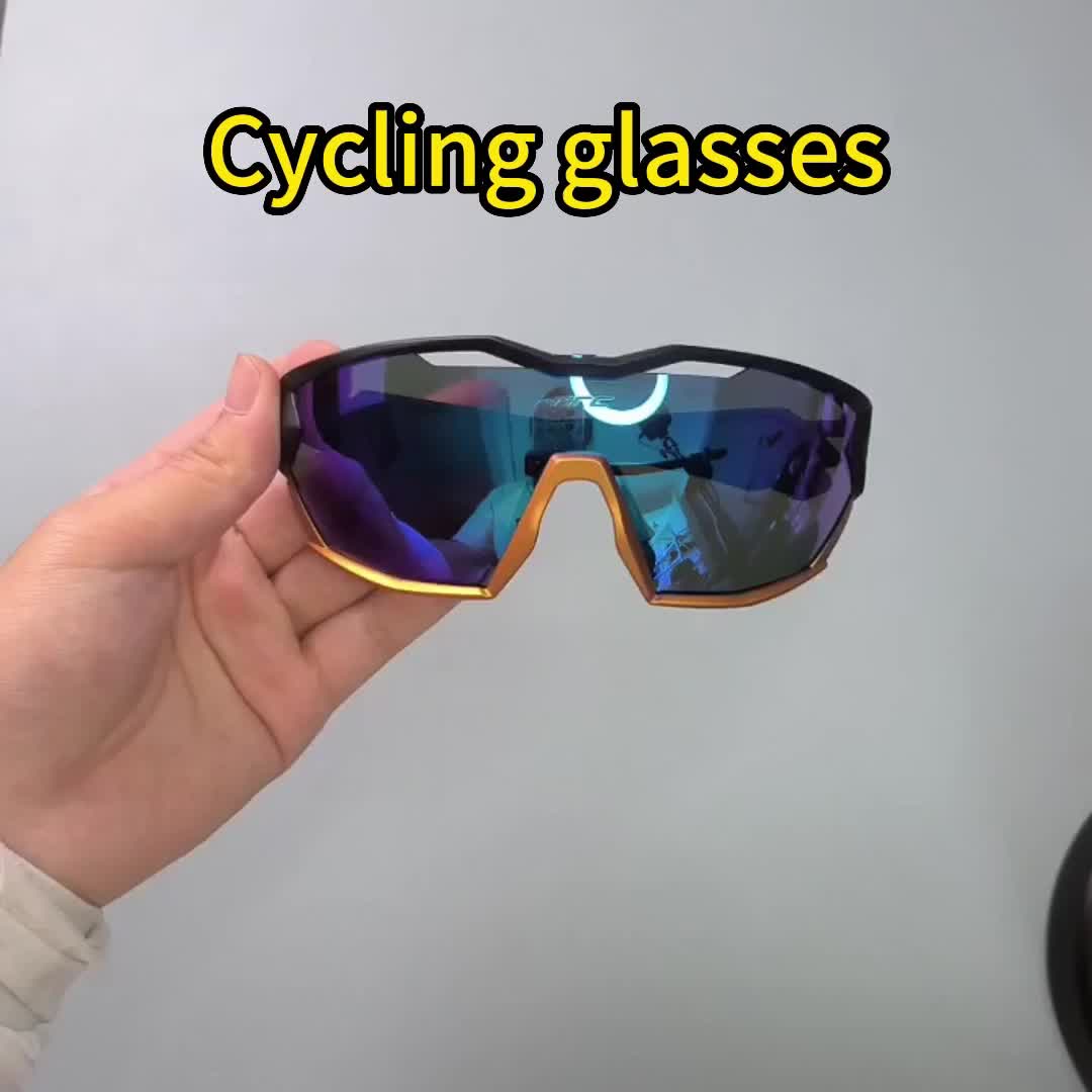 Polycarbonate Bicycle Glasses with 3 Lenses – Windproof Glasses for Cycling, Running, and Outdoor Activities