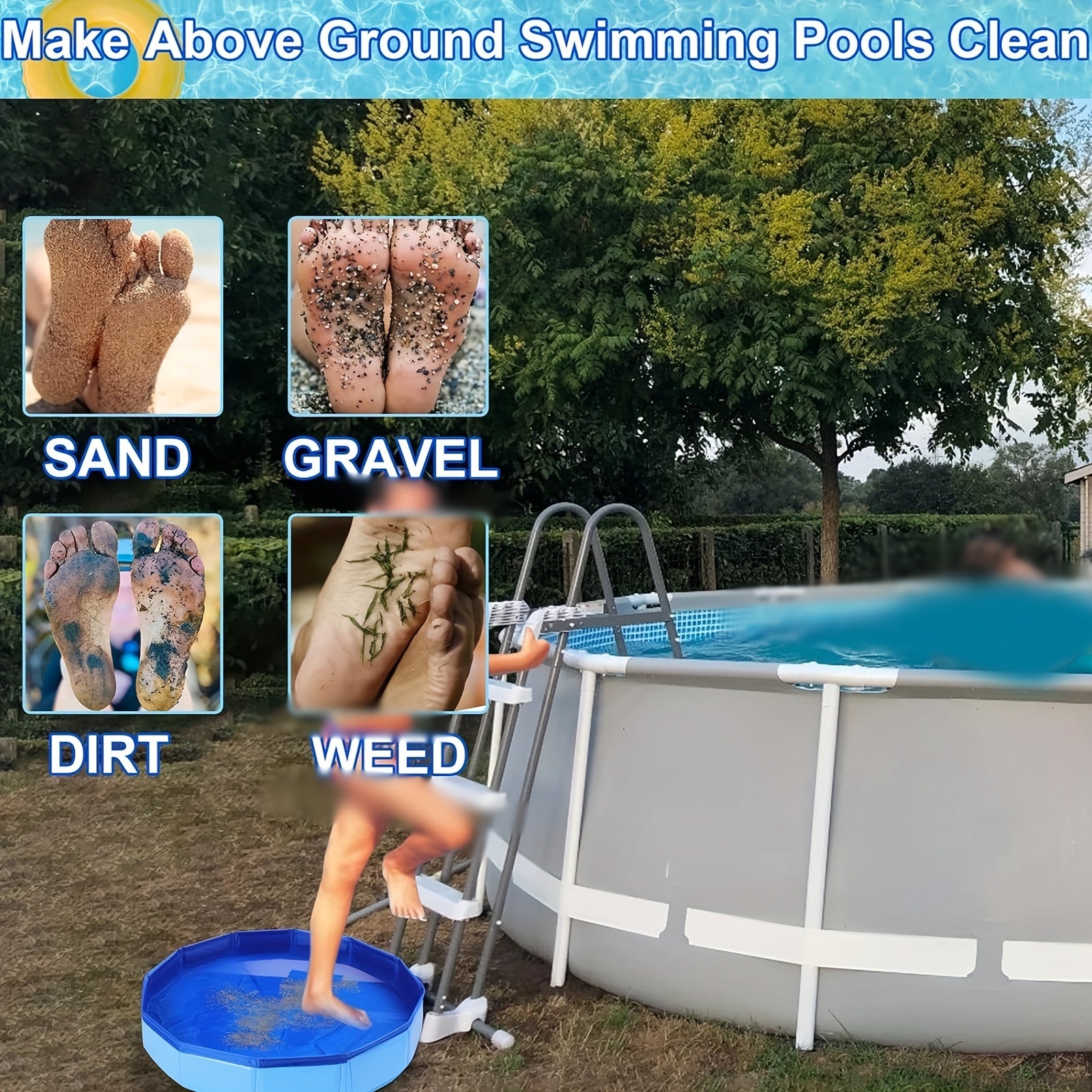 Portable Foldable Foot Bath – Easy Clean Pool Entry Foot Washer
