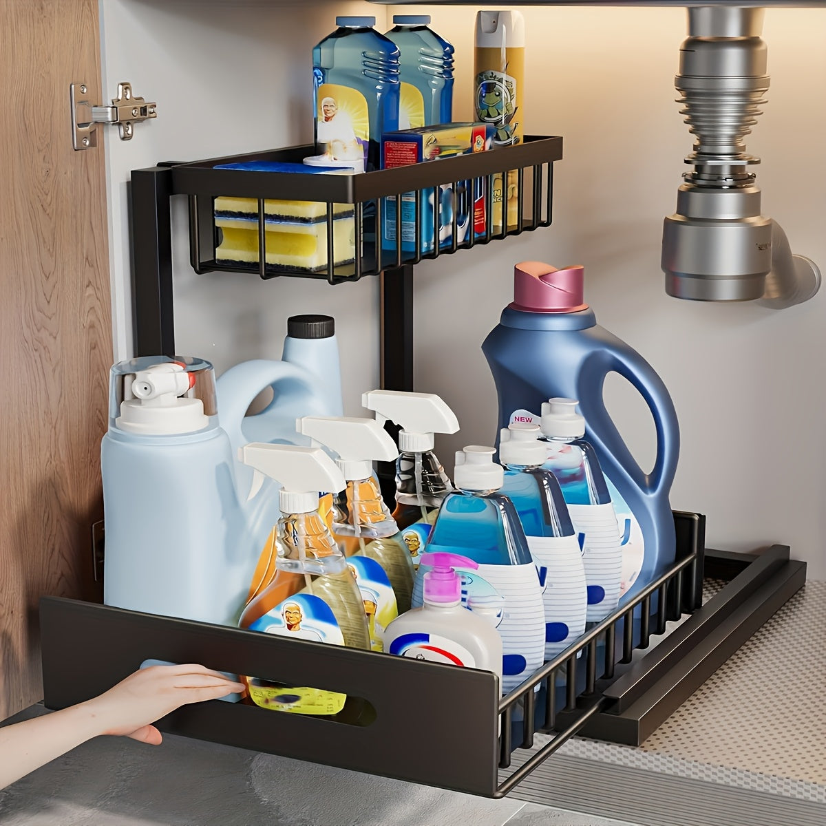 Metal Pull-Out Rack – Handy and Compact for Organising Cabinets