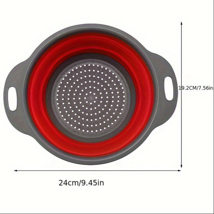 Collapsible Silicone Colander Set – Perfect for Pasta, Vegetables, and Fruit