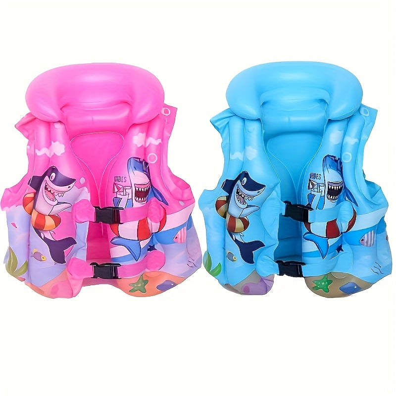 Children's Swim Vest with Shark Print – Comfortable & Safe for Swimming Fun in the Water