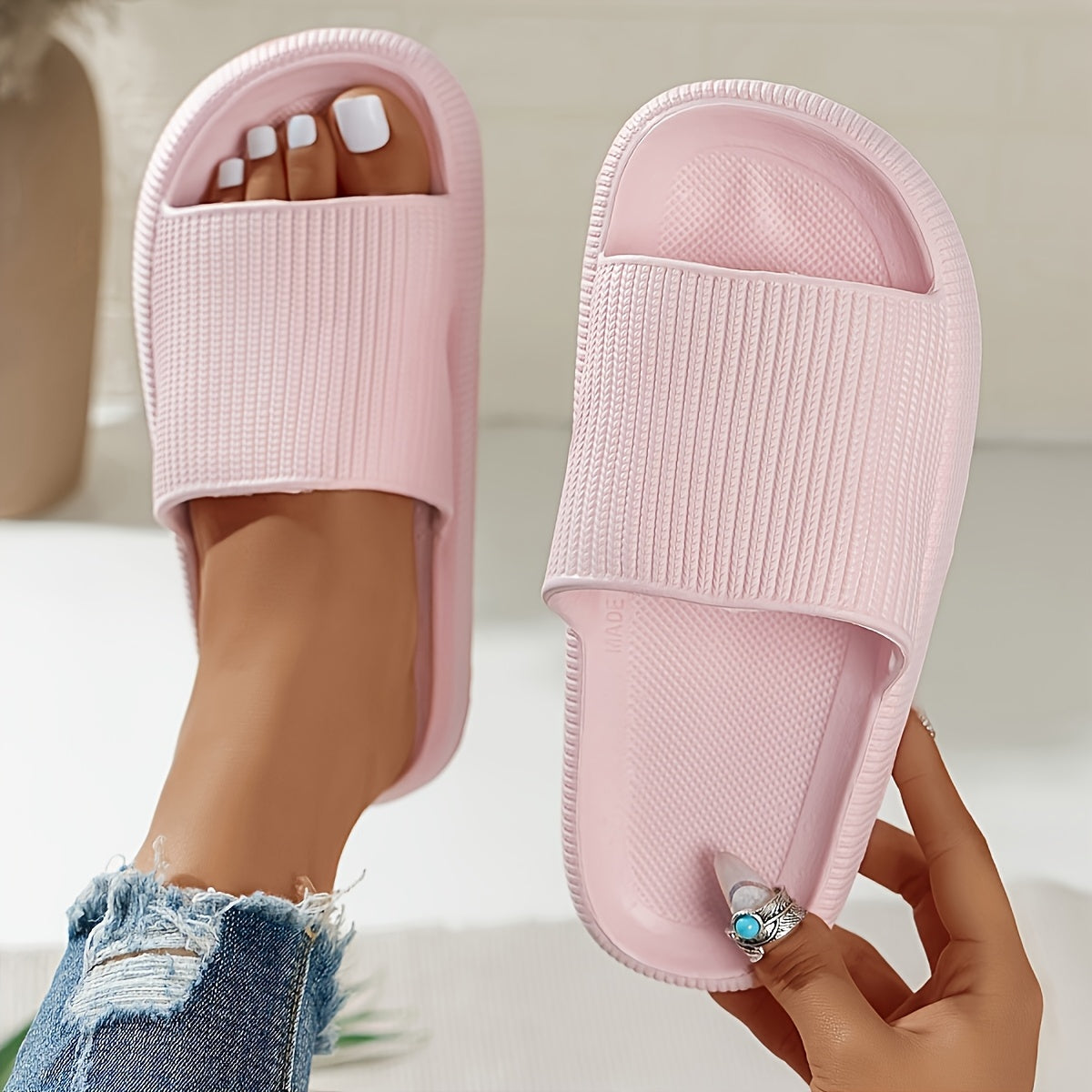 RelaxFit Thick Sole Slippers – Comfortable and Safe