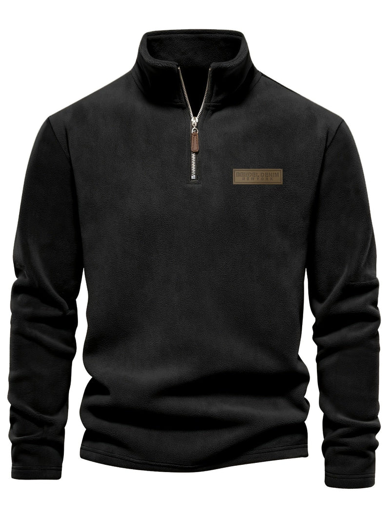 Fleece Lined Half-Zip Pullover - Comfortable and Warm for Cold Days