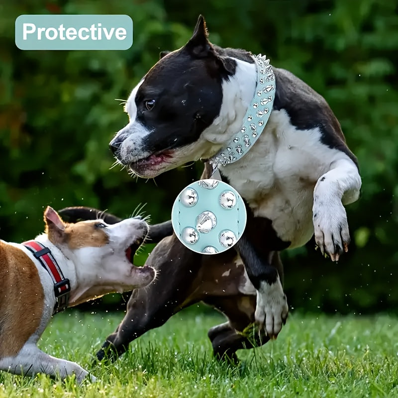 Adjustable Spiked Dog Collar - Strong and Safe for Large Dogs