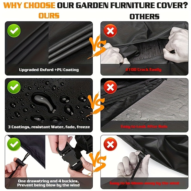 ShieldGuard Outdoor Cover – Robust Protection for V-Shaped Lounge Sets