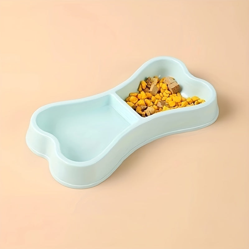 Macaron Bone-Shaped Double Dog Bowl – Practical and Stylish Feeding for Your Dog