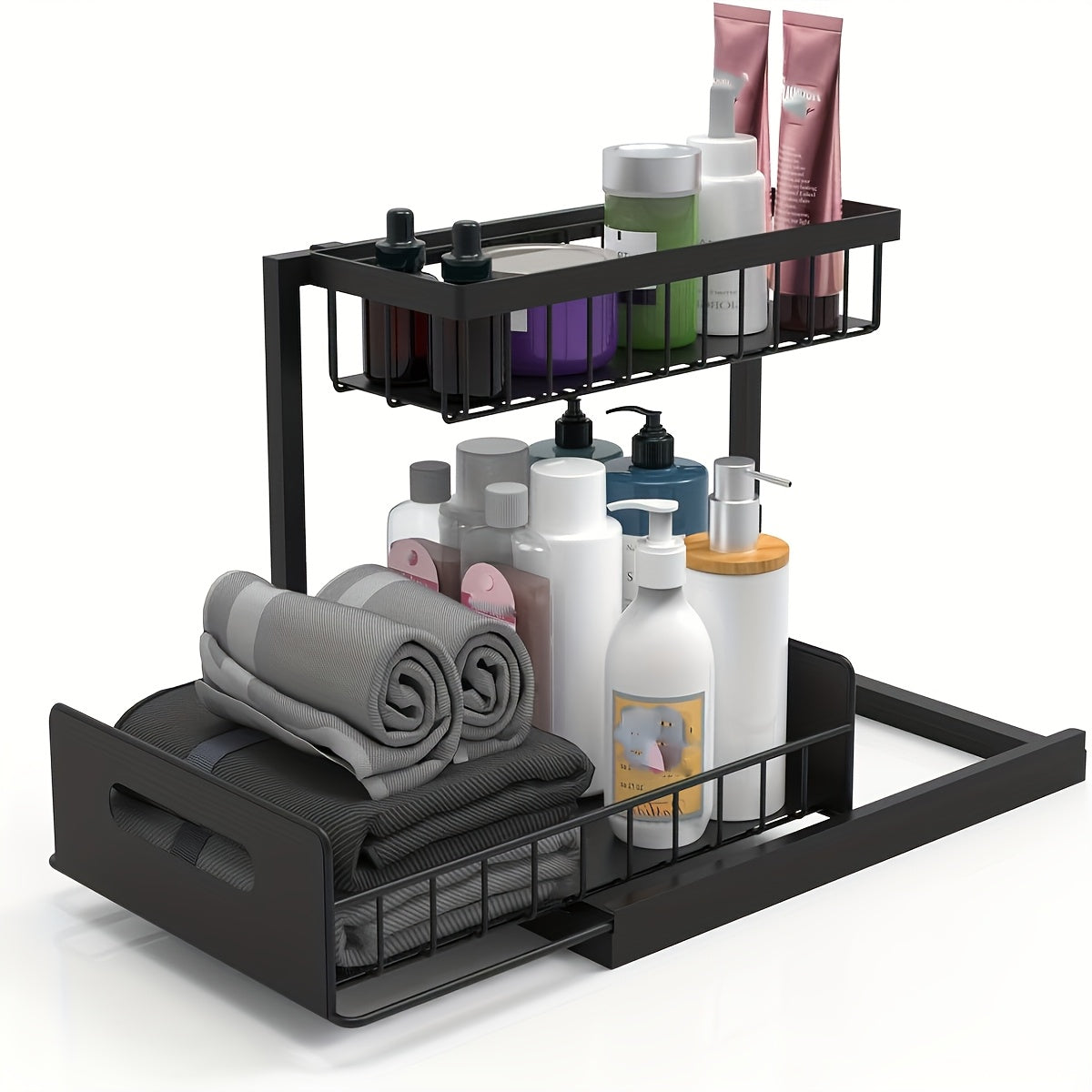 Metal Pull-Out Rack – Handy and Compact for Organising Cabinets