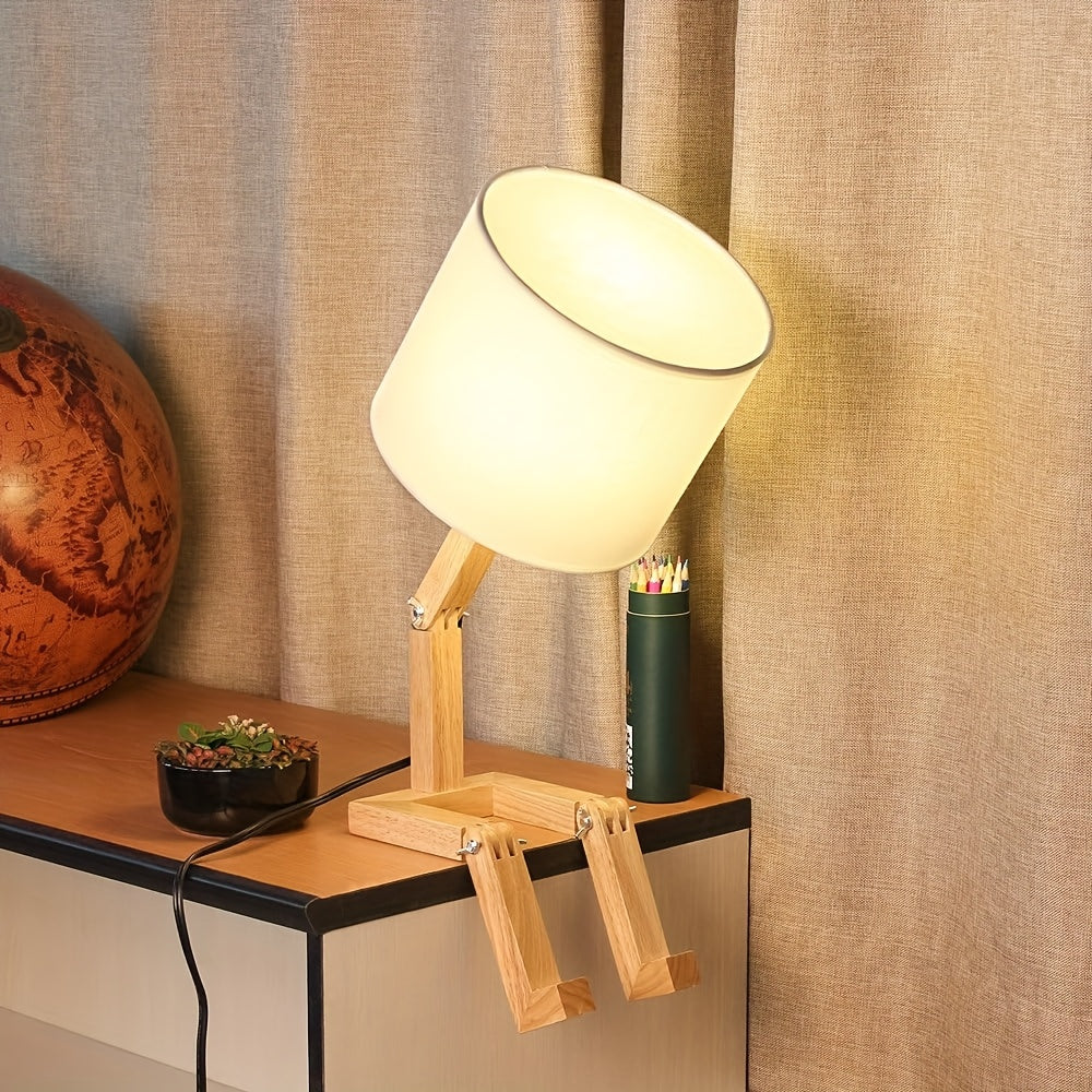 Modern Wooden Table Lamp – Flexible Design and Atmospheric Lighting