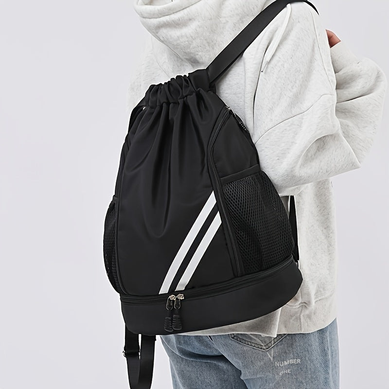Stylish Nylon Gym Bag with Drawstring – Practical and Waterproof for Sports and Travel