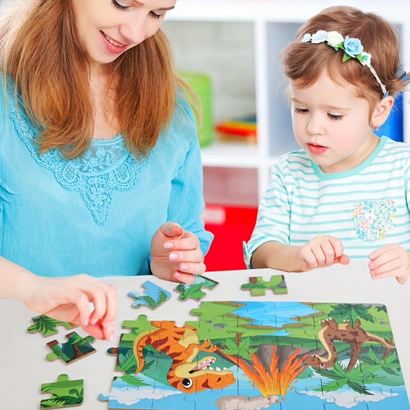 Educational Dinosaur Puzzle - For Creative Learning and Play Fun