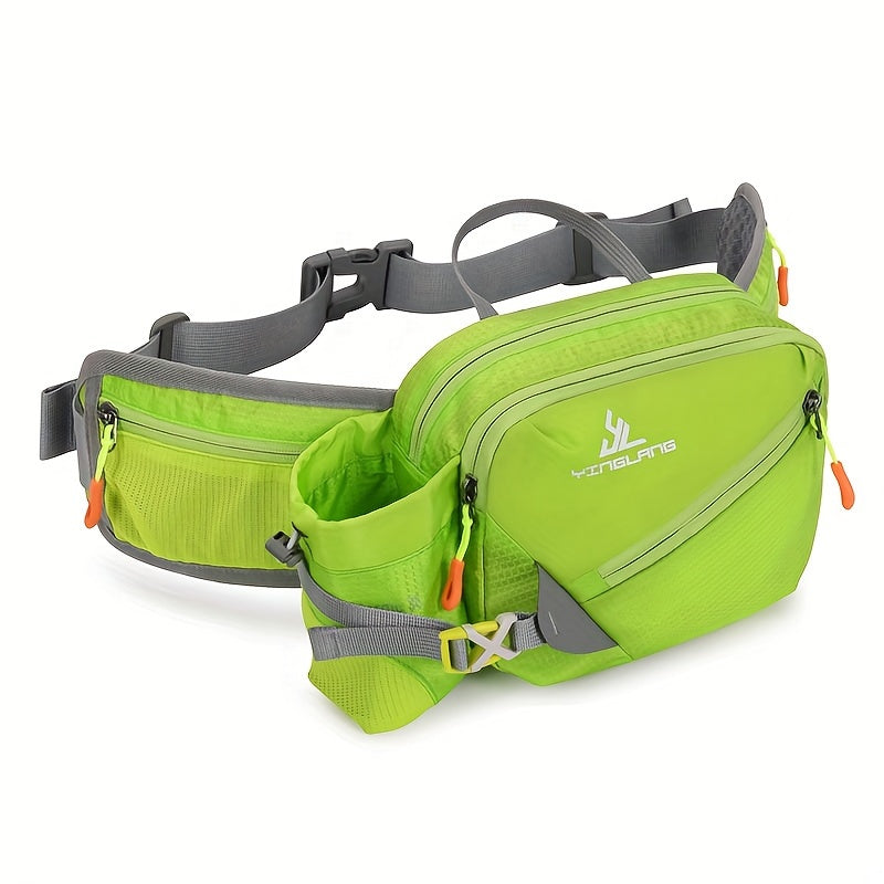 Versatile Running Waist Bag with Water Bottle Holder – Durable Nylon with Zippers for Hiking and Marathons