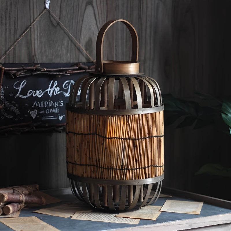 Rustic Wooden Lantern – Authentic Atmosphere Creator for Garden, Terrace, or Interior