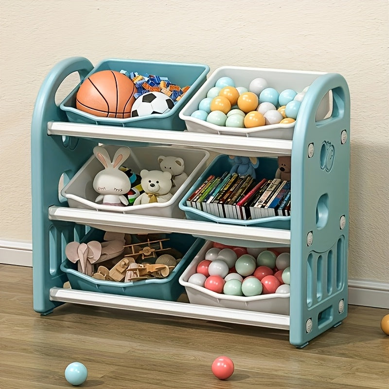 MultiStore Storage Rack - Spacious and Sturdy Organizer with 6 Bins