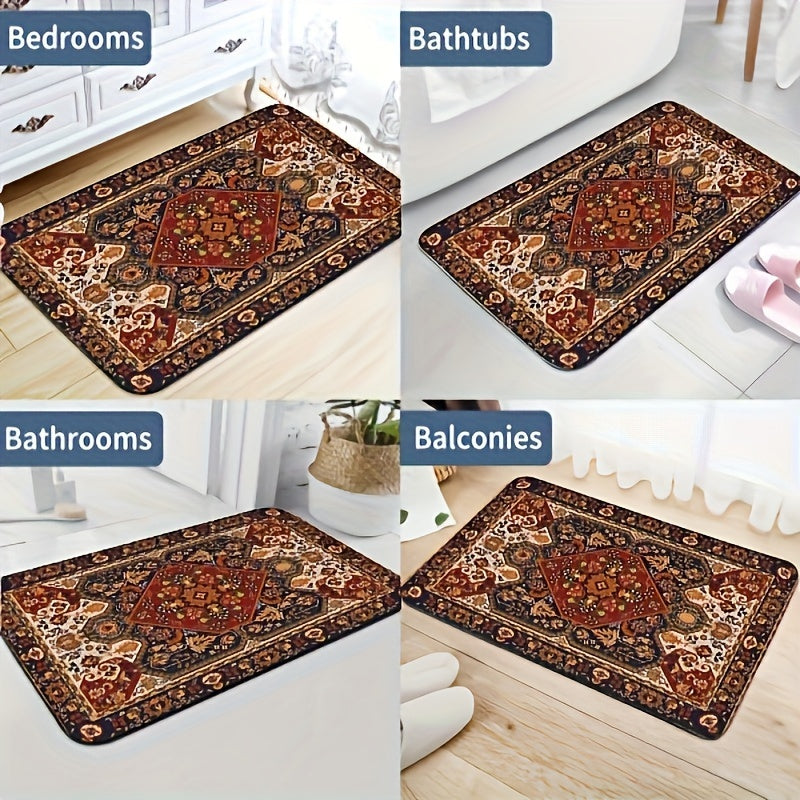 Persian-Inspired Bathroom Rugs Set – Absorbent and Non-Slip