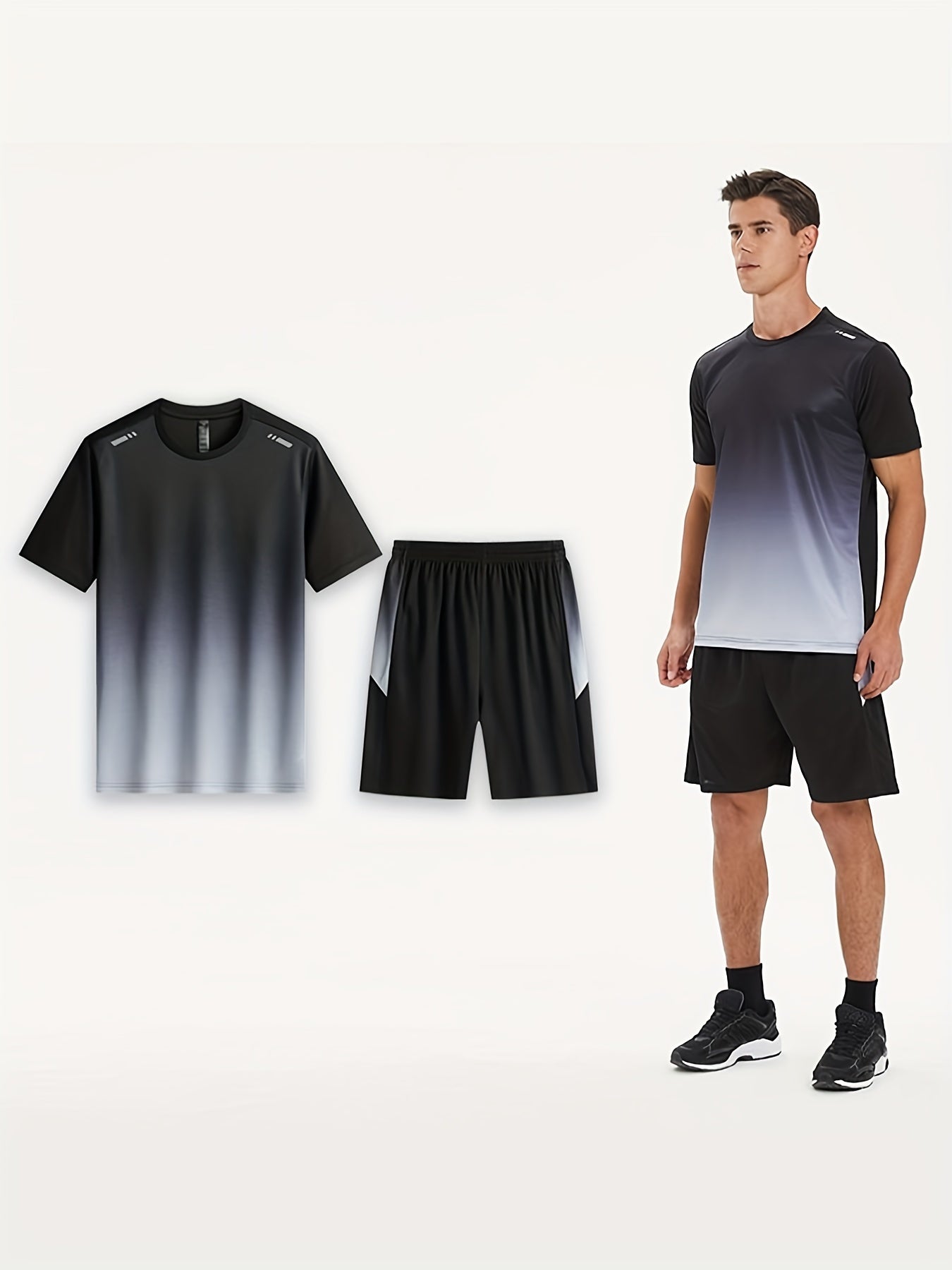 Dynamic Sports T-Shirt and Shorts Set – Breathable and Comfortable for Active Days