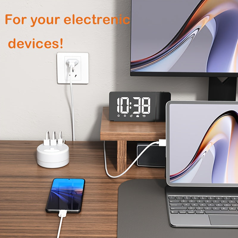 Multifunctional Power Strip with USB Chargers – 3 USB-A and 3 Type-C Ports, Ideal for Home and Office