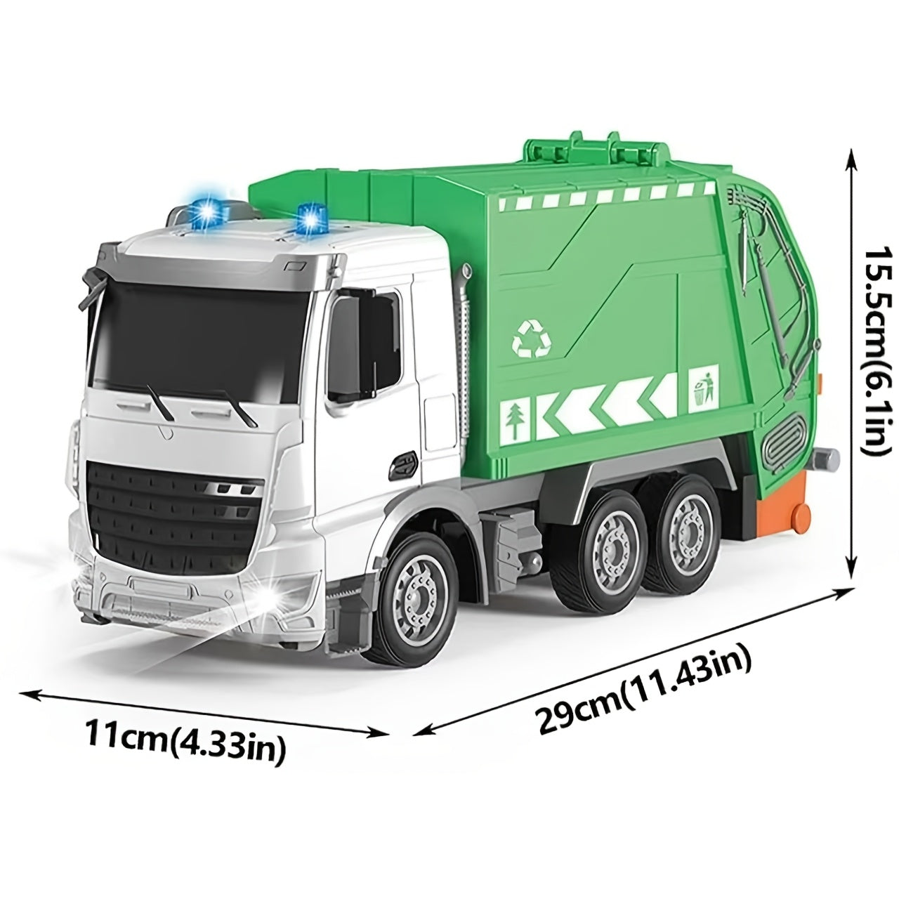 EcoTruck RC Garbage Truck - Realistic Toy Truck with Lights & Sounds