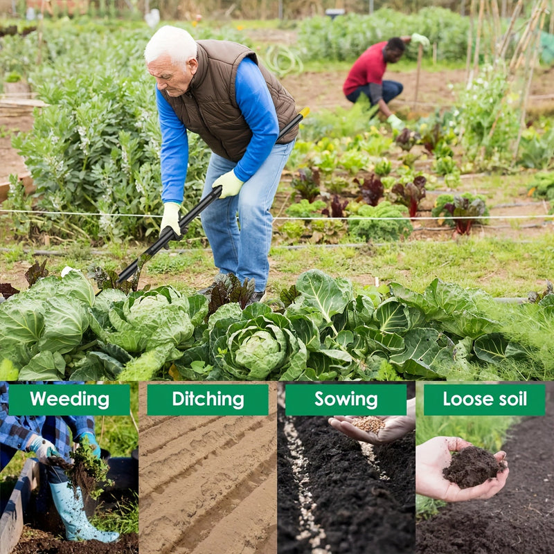 Stainless Steel Ergonomic Garden Tool with Triangular Head – For Weeding and Soil Cultivation