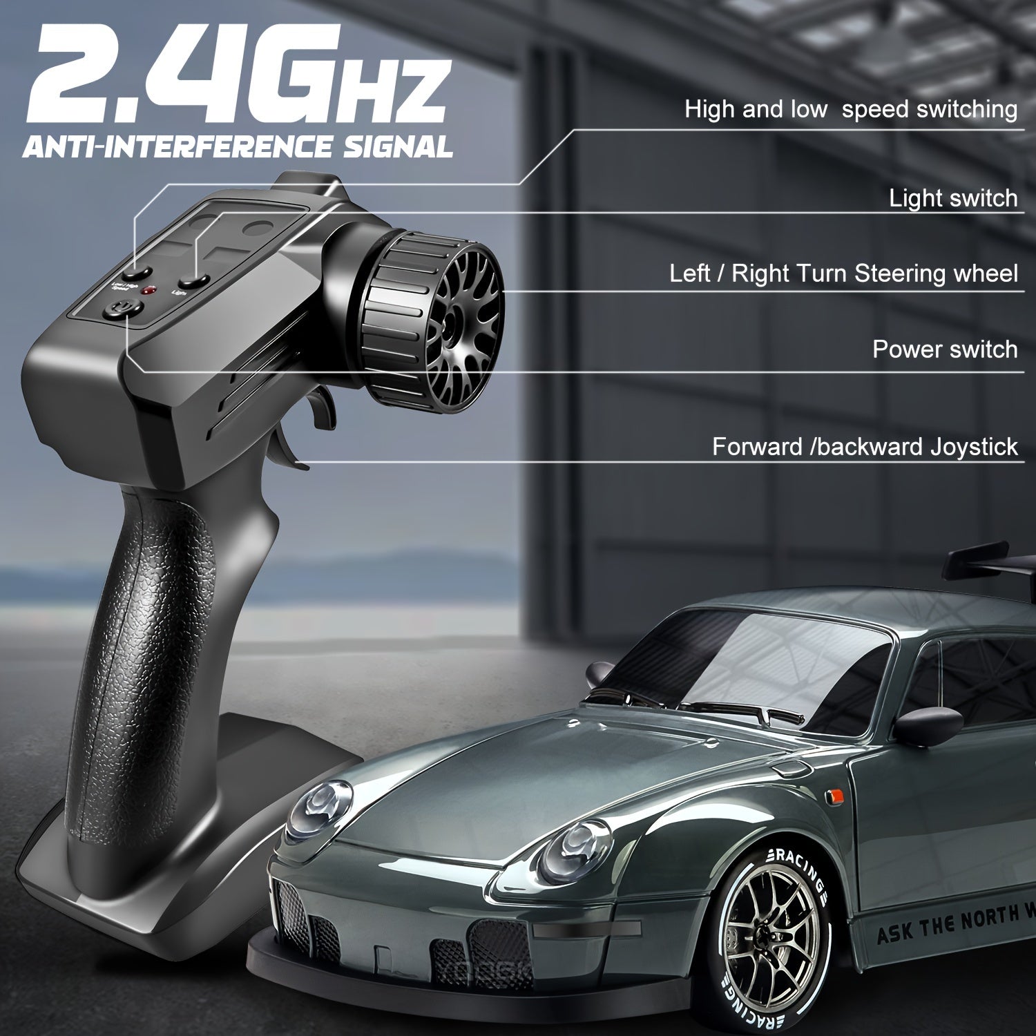 Ultimate Drift Racer 1:24 - RC Car with Illuminated Wheels