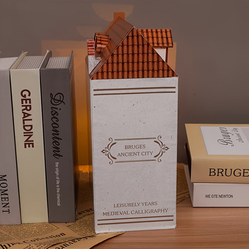DIY Bruges House Book Stand – 3D Wooden Model of the Old Town