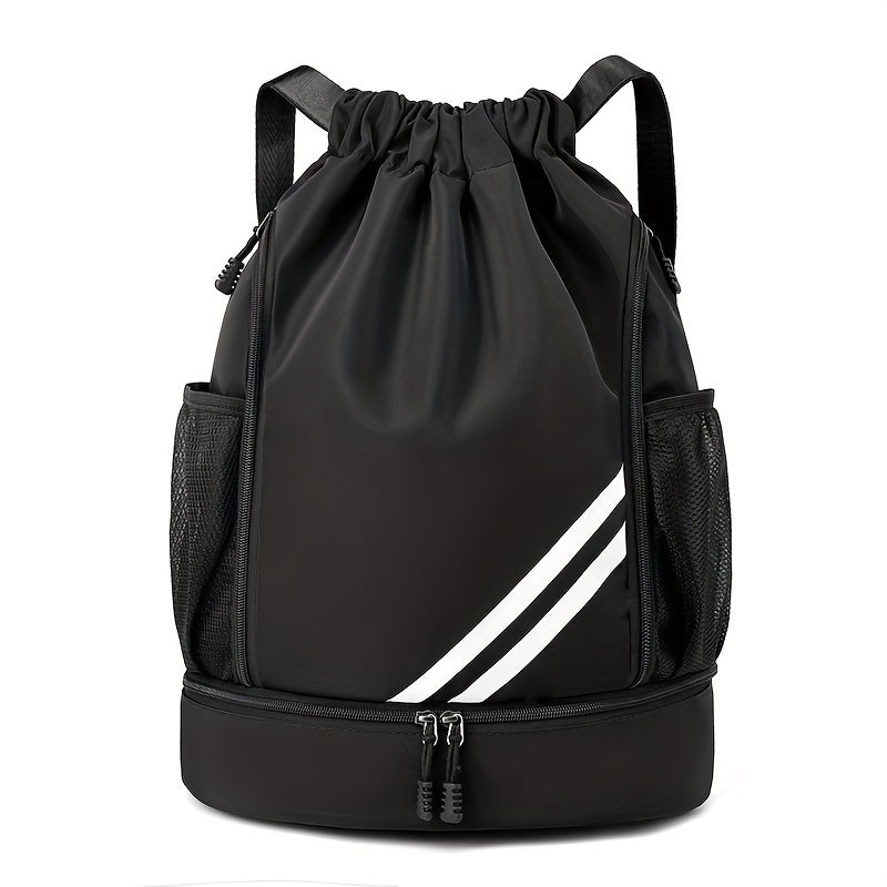 Sporty Drawstring Backpack - Spacious and versatile for any activity