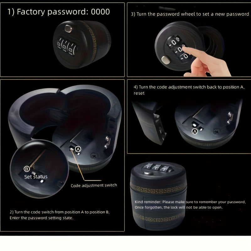 Password Lock Lid – 3-Digit Code for Secure Beverage Preservation