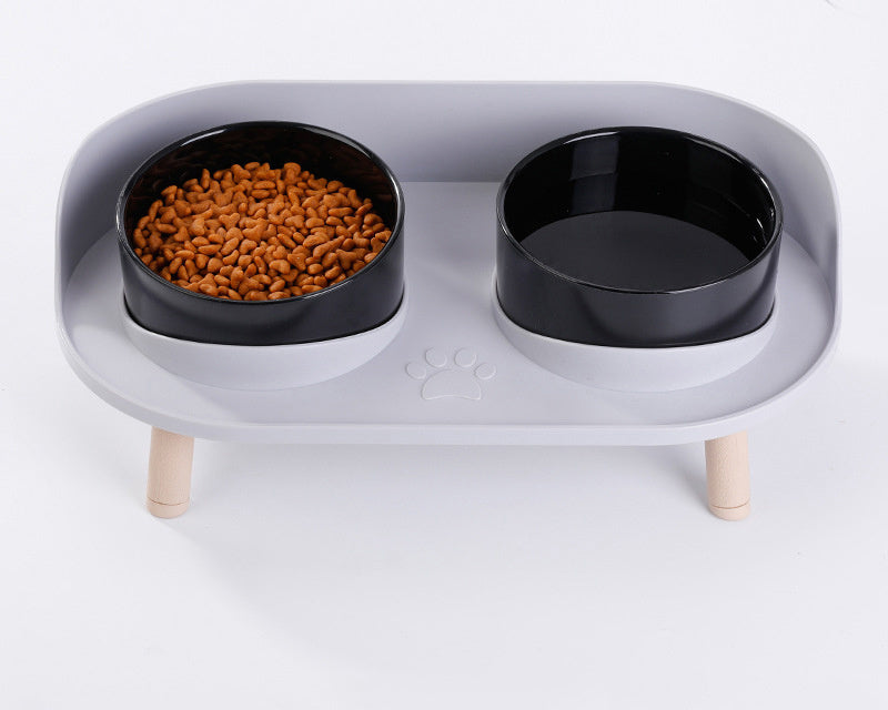 Elevated Double Pet Bowl – Comfortable and Healthy Eating for Cats and Dogs