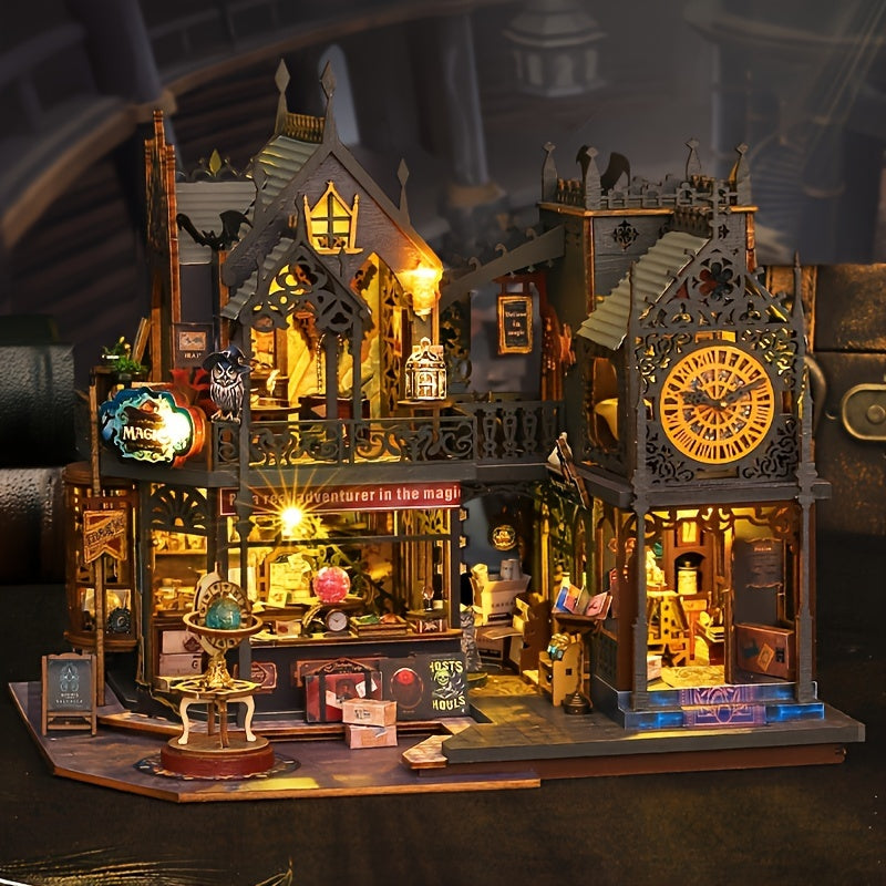 Enchanting Book House – 3D Wooden Puzzle with Magical Lighting