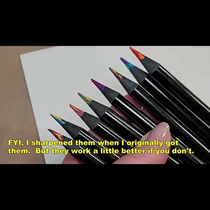 12-Pack Rainbow Colored Pencils – Gradient Pencils with 2mm Graphite for Art and Writing