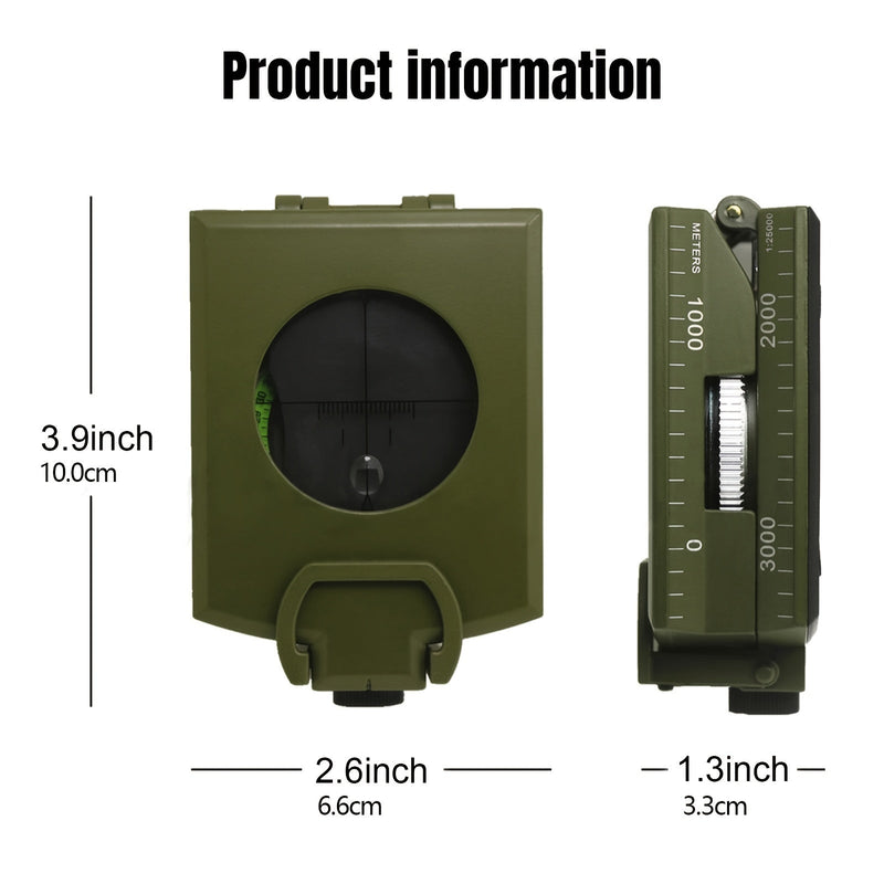 TrekGuard Military Compass – Waterproof and Illuminated for Precise Navigation