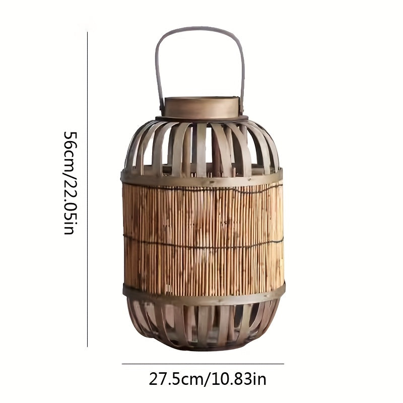 Rustic Wooden Lantern – Authentic Atmosphere Creator for Garden, Terrace, or Interior