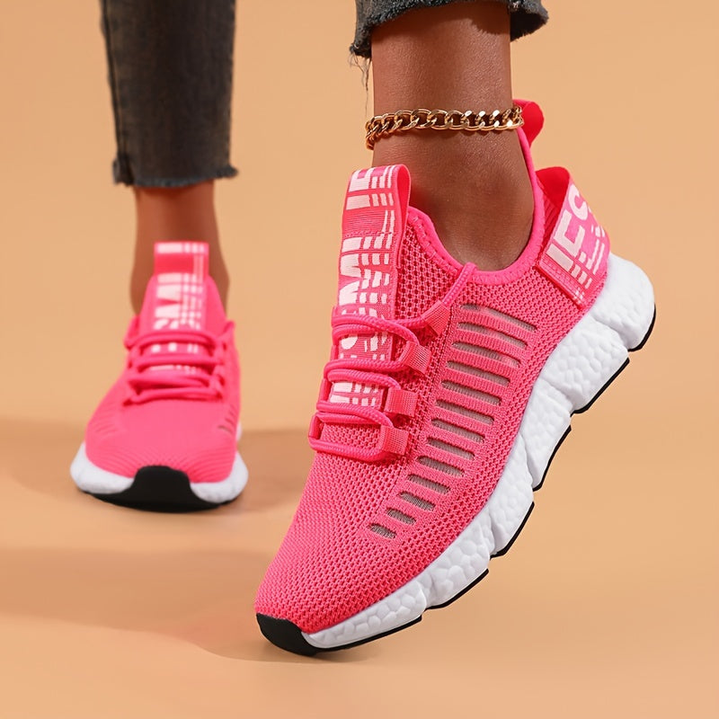 Breathable Knit Platform Sneakers for Women – Comfortable and Trendy