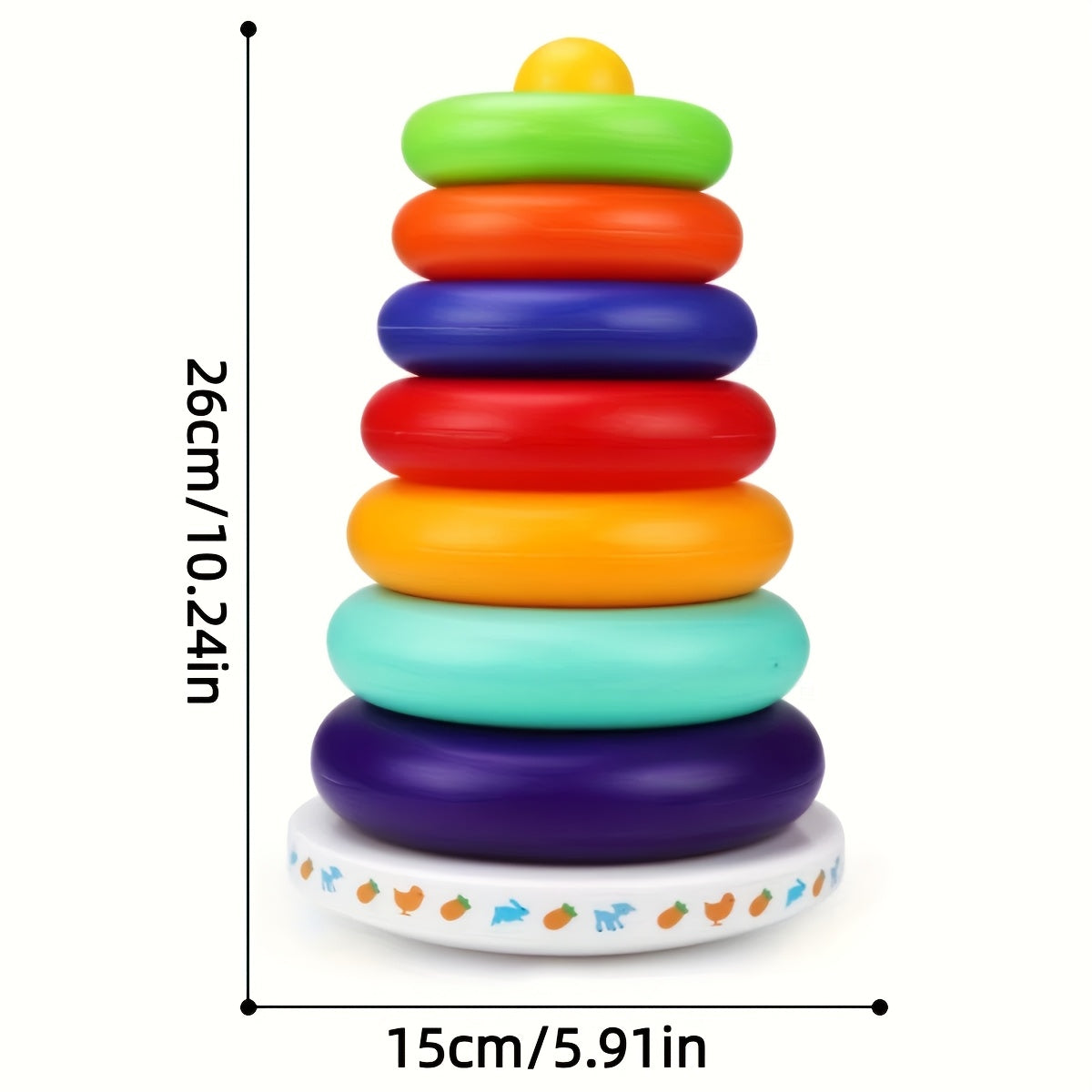 Educational Colorful Rainbow Stacking Tower – Enhance Color Recognition and Motor Skills