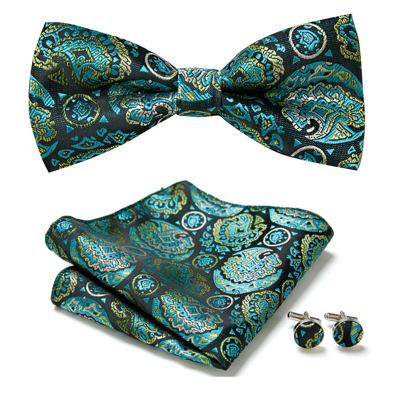 Elegant Bow Tie Set – Handcrafted with Matching Accessories