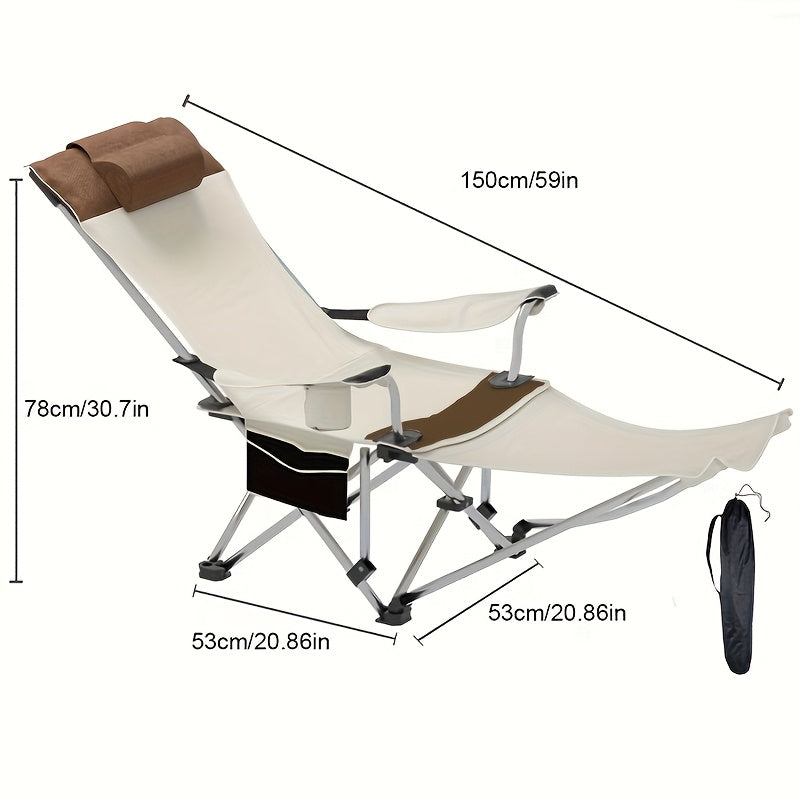 Lightweight Foldable Beach Chair – Ideal for Camping, Fishing, and Relaxation