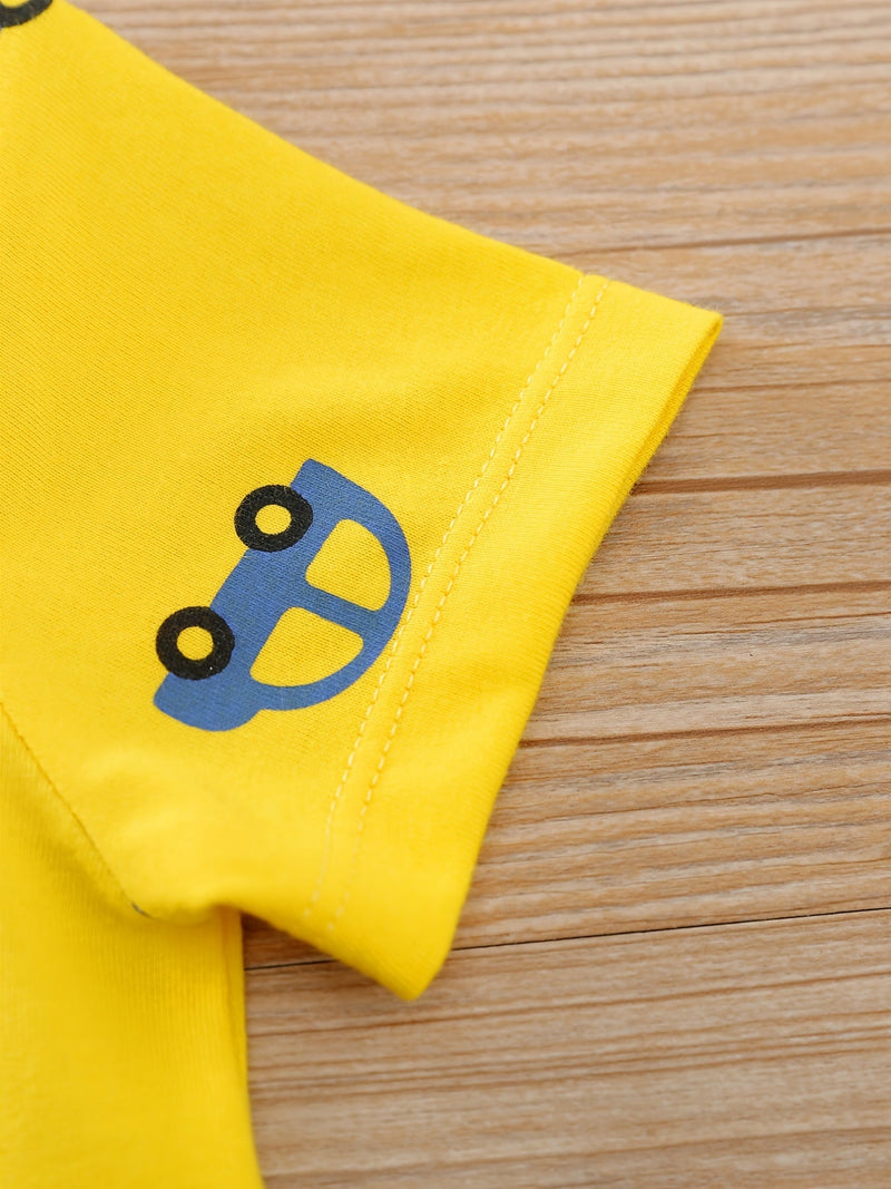 Playful Car Baby Romper for Babies – Perfect for Summer Adventures