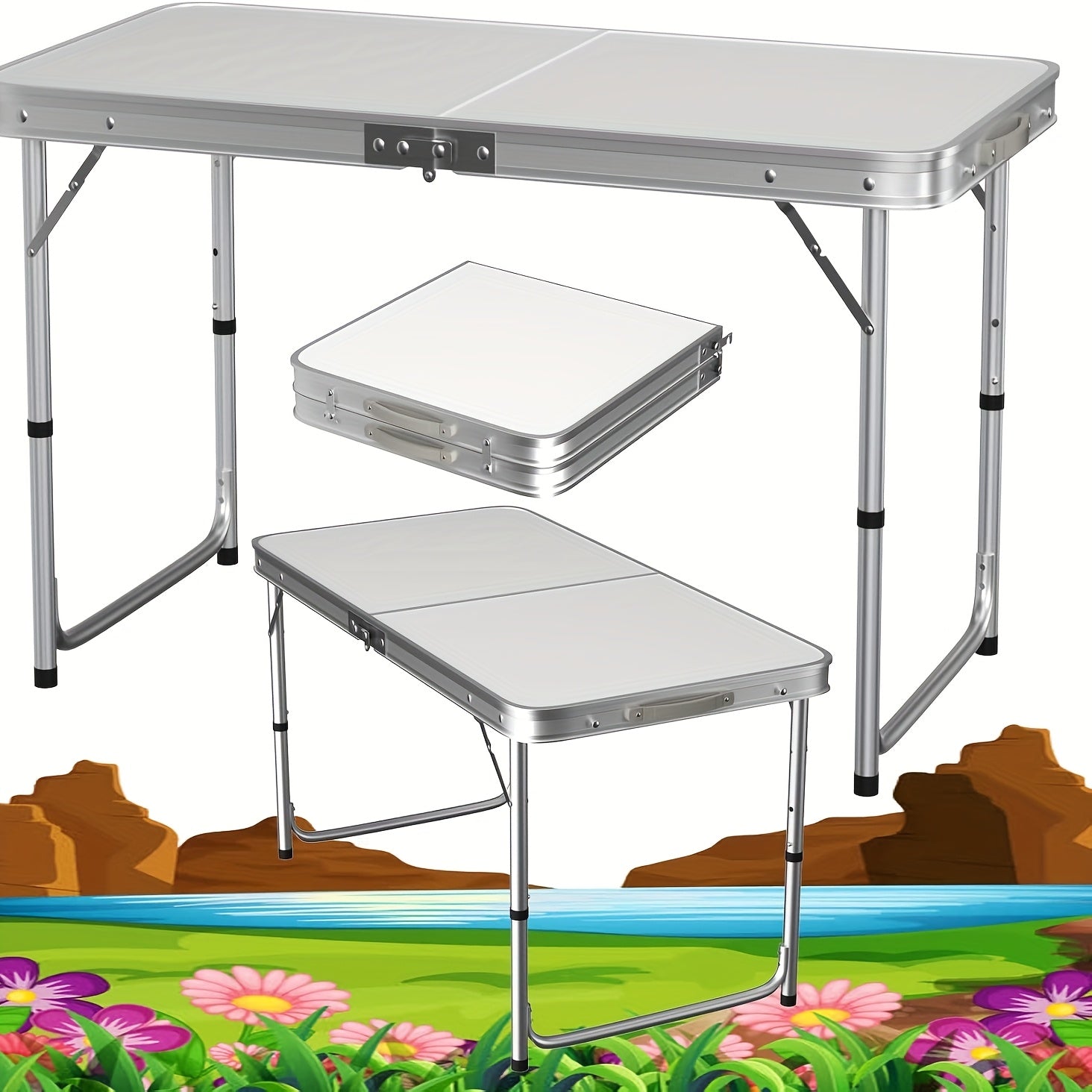 Foldable Camping Table - Lightweight and Portable, Ideal for Parties and Outdoor Activities