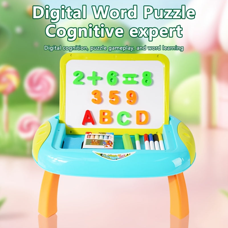 Educational Drawing Board for Kids – Double-Sided with Magnetic Numbers and Letters for Creative Learning