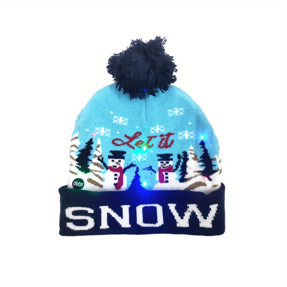 Frosty LED Christmas Hat - Bright and Cheerful for the Holidays