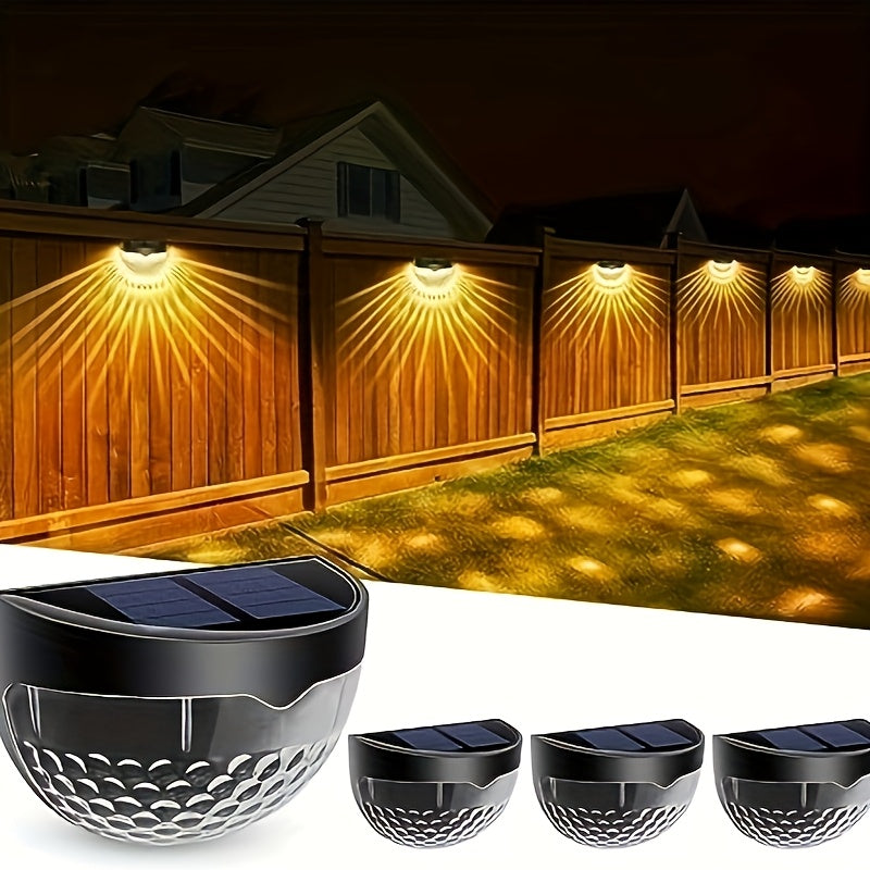 SolarGlow Semi-Round LED Fence Lighting – Elegant and Durable