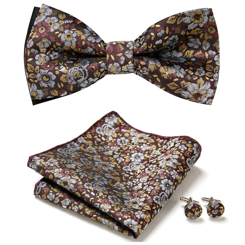 Elegant Bow Tie Set – Handcrafted with Matching Accessories