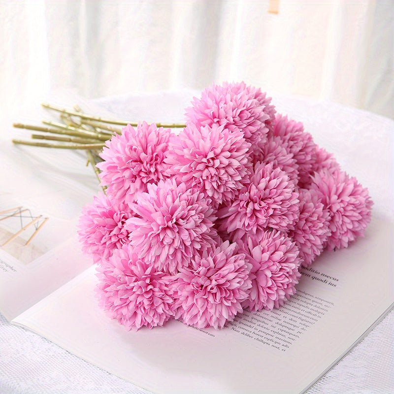 Set of 5 Artificial Chrysanthemum Flowers – Realistic Floral Arrangements for Weddings and Home Decor