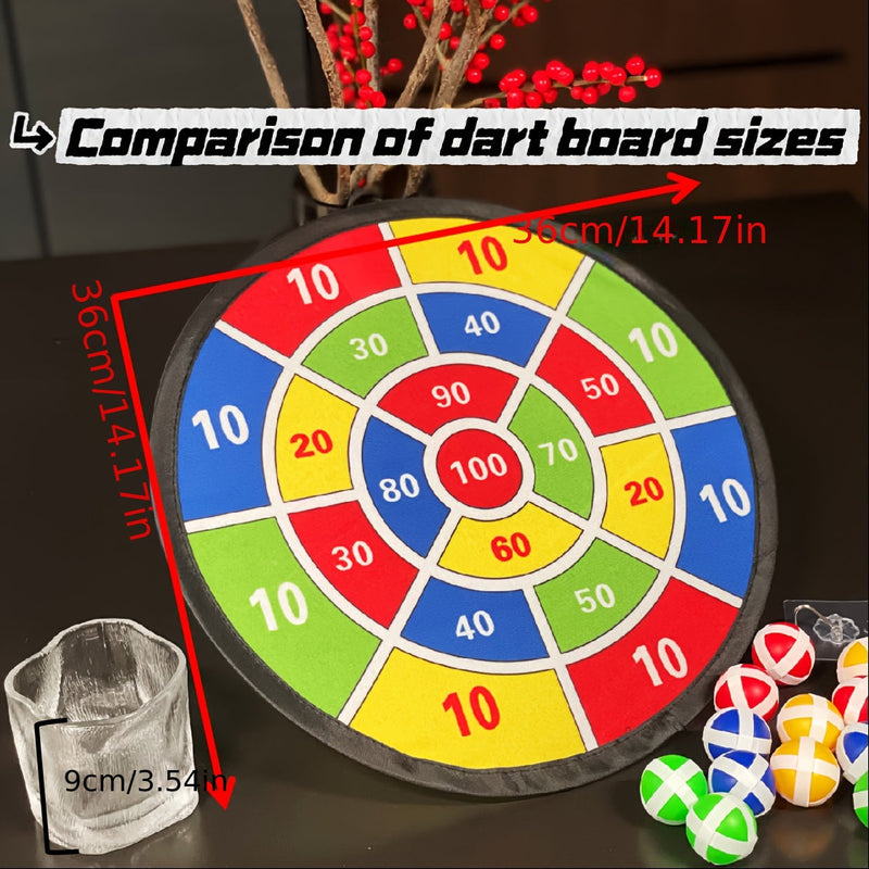 Sticky Dart Ball Set - Interactive Family Dartboard Game for Indoor and Outdoor Use