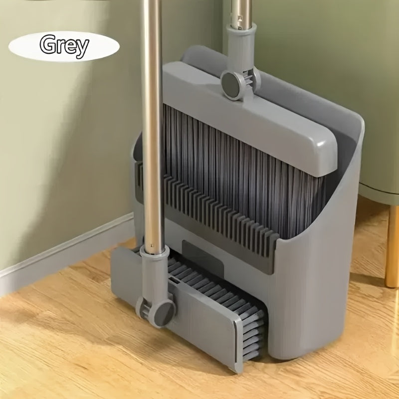Foldable 3-in-1 Broom and Dustpan Set – Convenient Solution for Quick and Efficient Cleaning