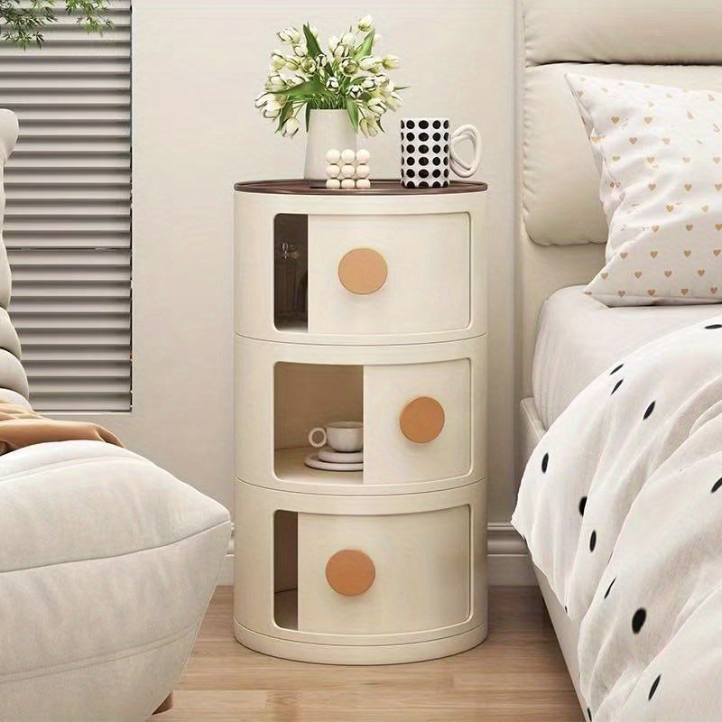 LumiStack Acrylic Nightstand – Modern and Practical Storage