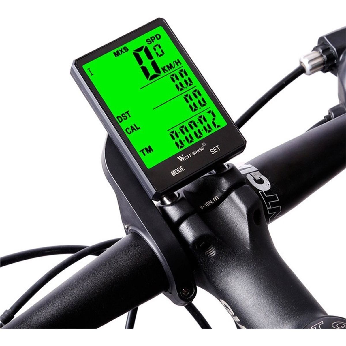 RideTrack Wireless Bike Computer – Clear LED Display and Full Features