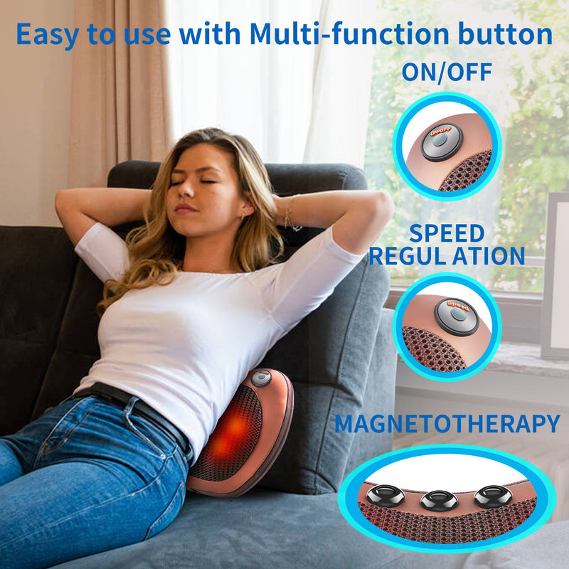 Ergonomic Massage Cushion – With Magnetotherapy and Adjustable Speed for Ultimate Relaxation