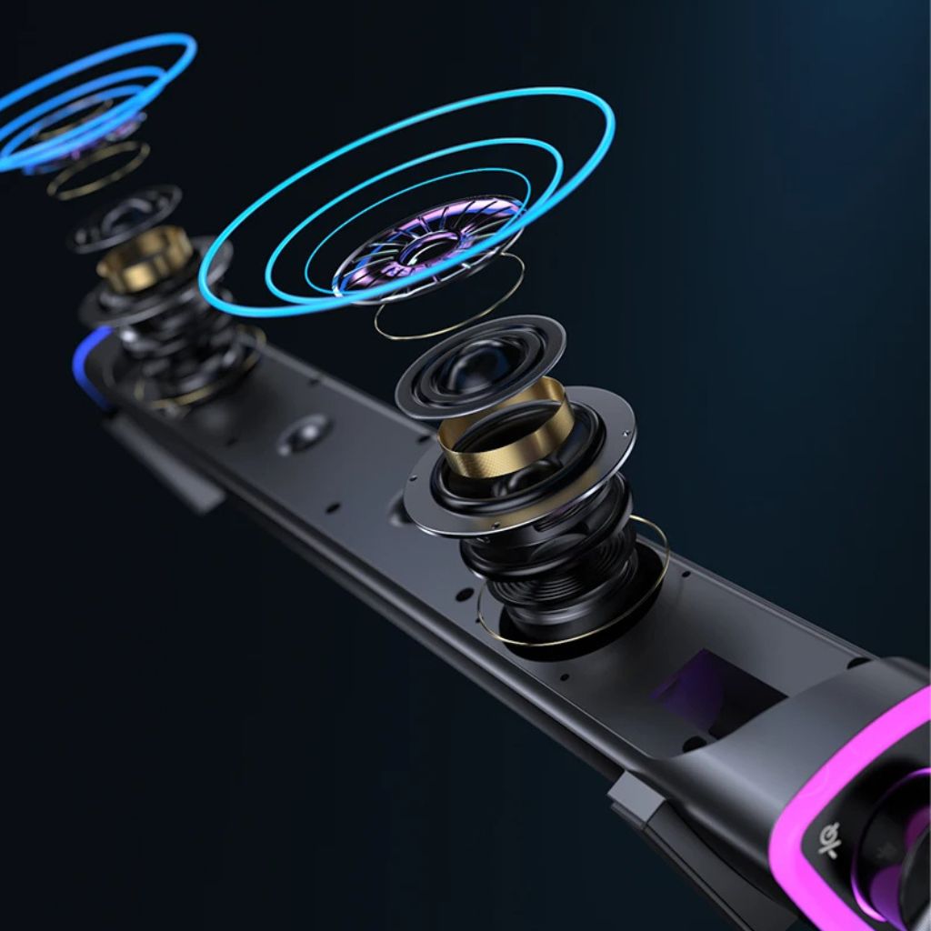 SonicBeam Gaming Soundbar – Dynamic Sound with LED Atmosphere