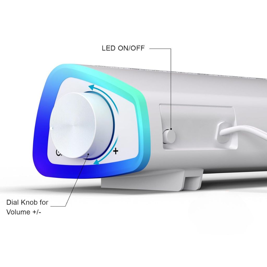 SonicBeam Gaming Soundbar – Dynamic Sound with LED Atmosphere